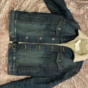 Jean Jacket With Soft Furry Inside Brand New Never Worn